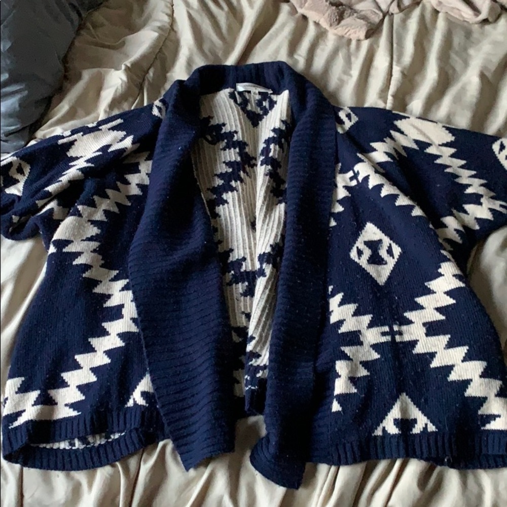 Aztec print cardigan